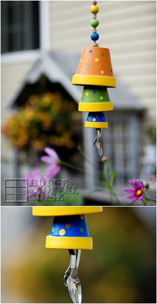 Repurposed Flower Pot Wind Chime