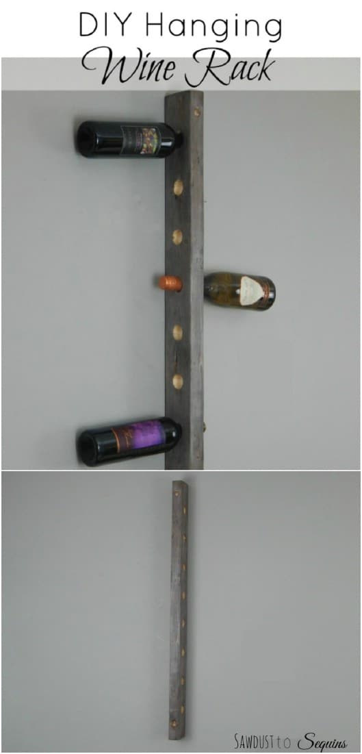 Handmade Hanging Wine Rack