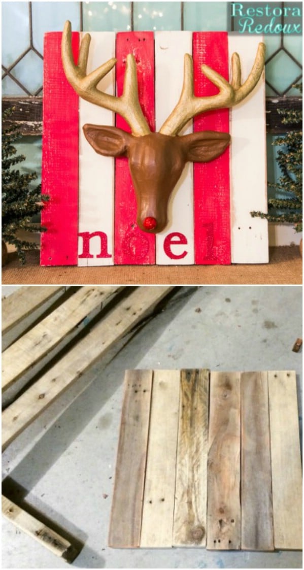 DIY Christmas Deer Sign
