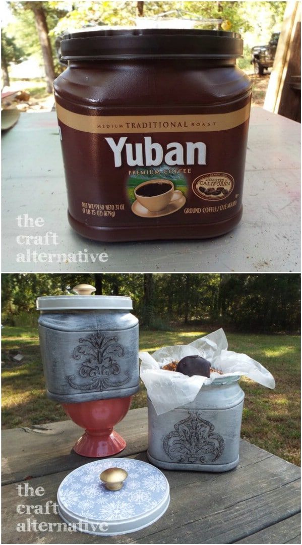 14 DIY Repurposing Ideas For Empty Coffee Containers