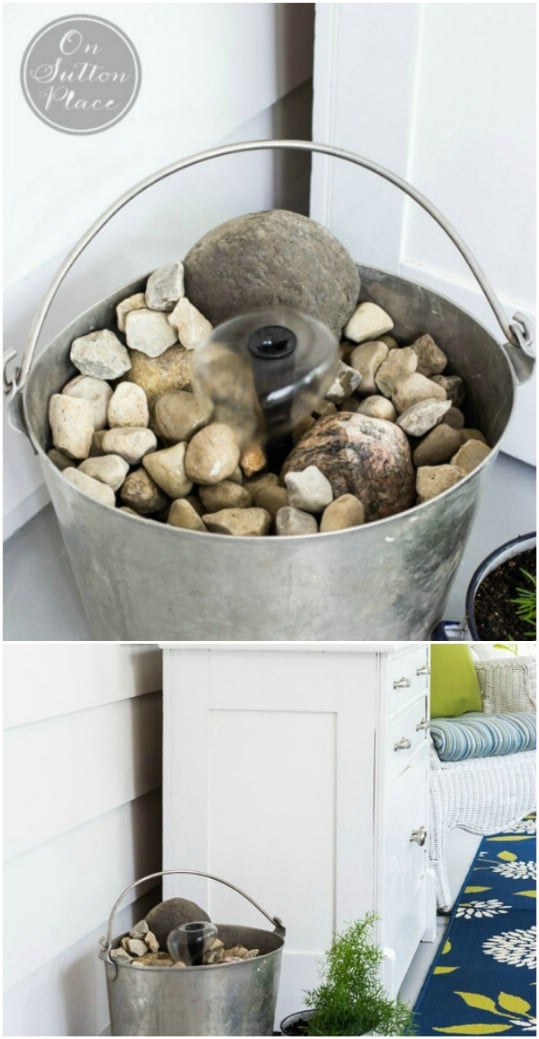 Galvanized Metal Bucket Water Garden