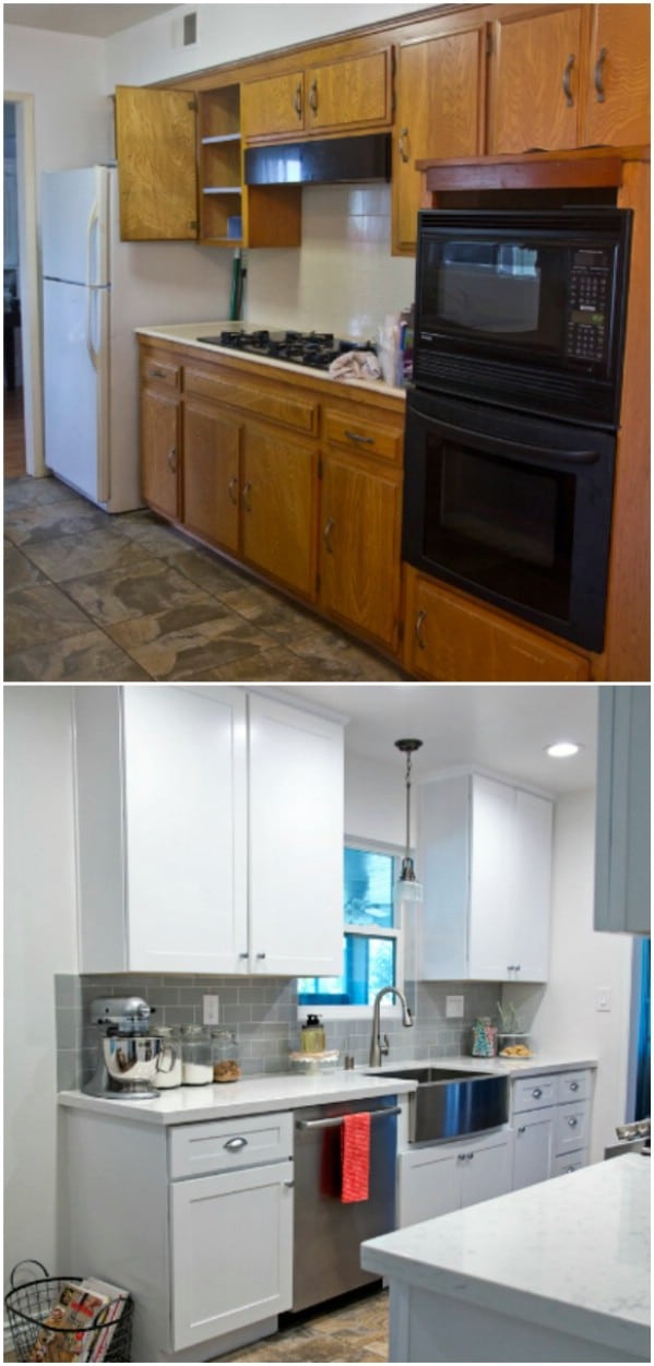 Gray And White Gallery Kitchen