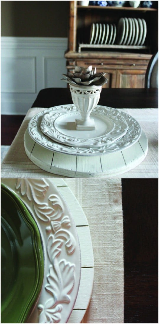 DIY Shiplap Inspired Charger Plates