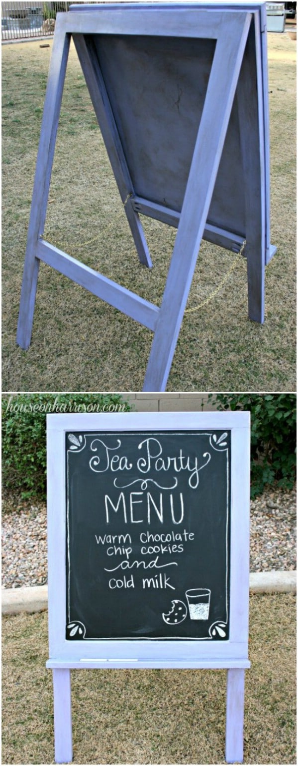 Repurposed Cabinet Door Easel