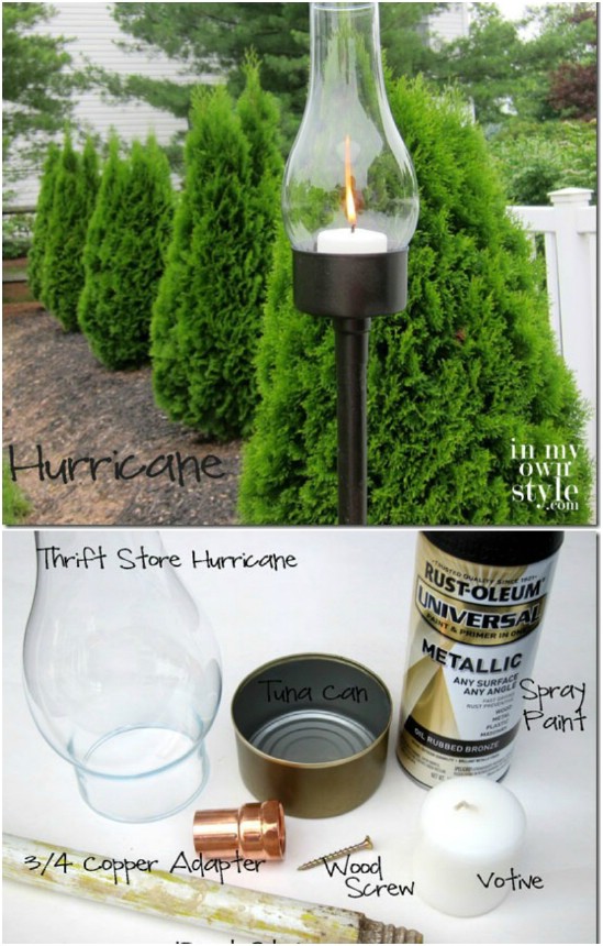 Upcycled Outdoor Tuna Can Lantern