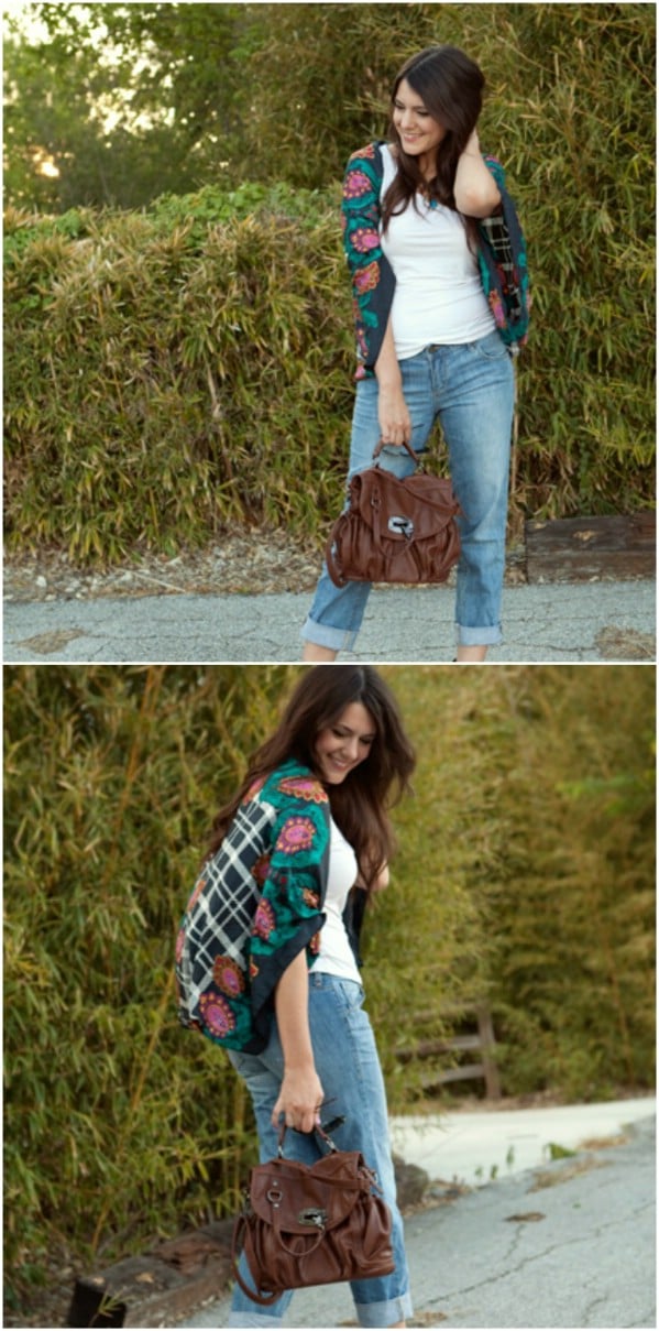 Silk Scarf Turned Jacket