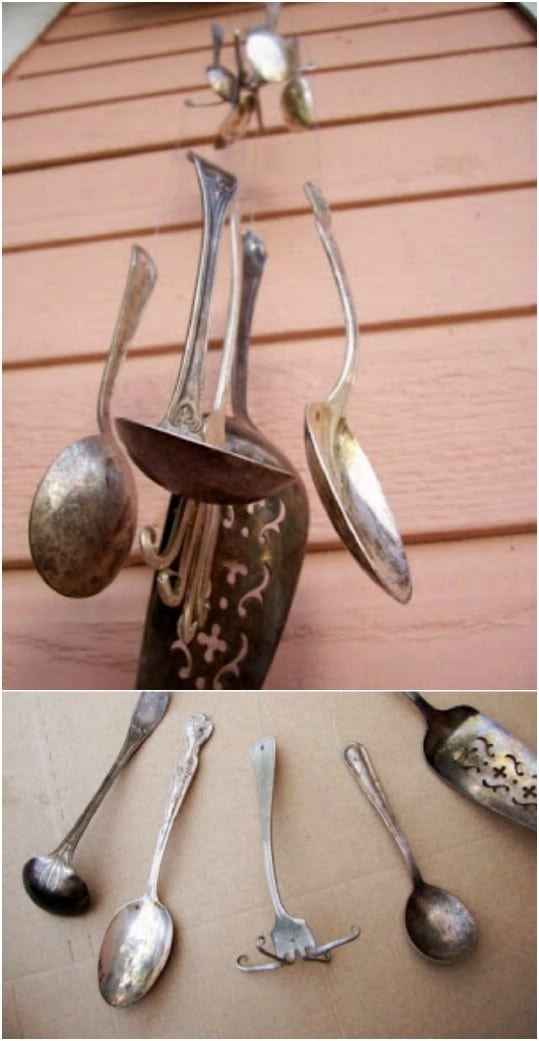 Rustic DIY Flatware Wind Chime