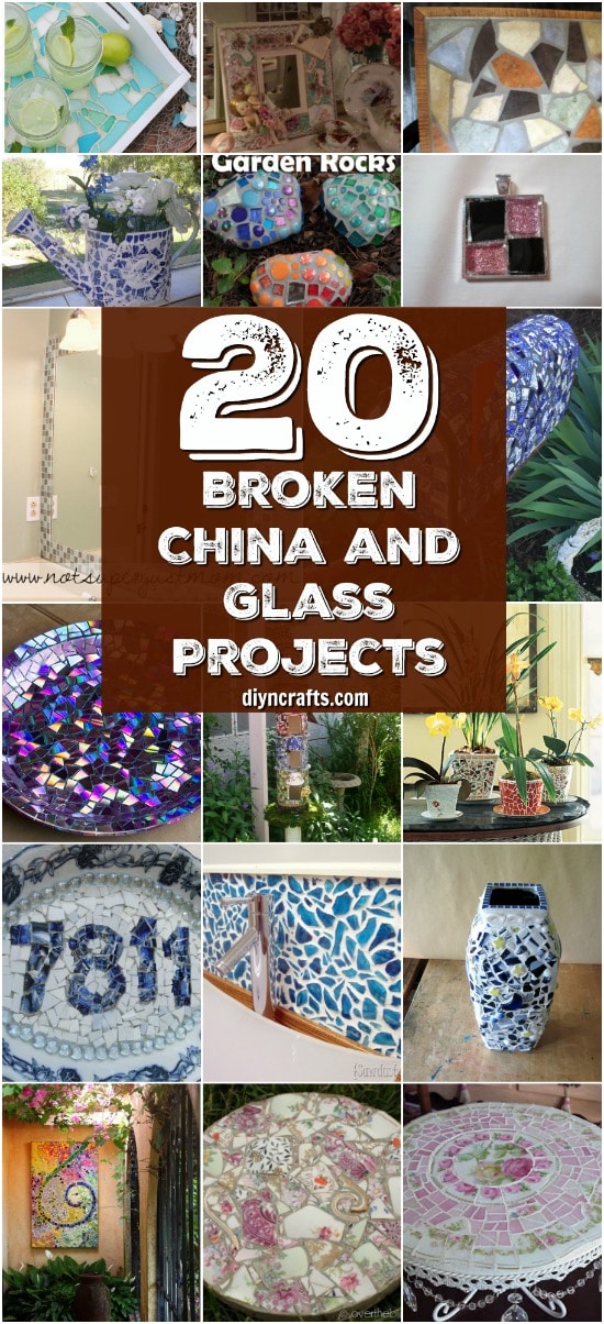 20 Brilliant Repurposing Ideas and Projects For Broken China And Other Glass DIY & Crafts