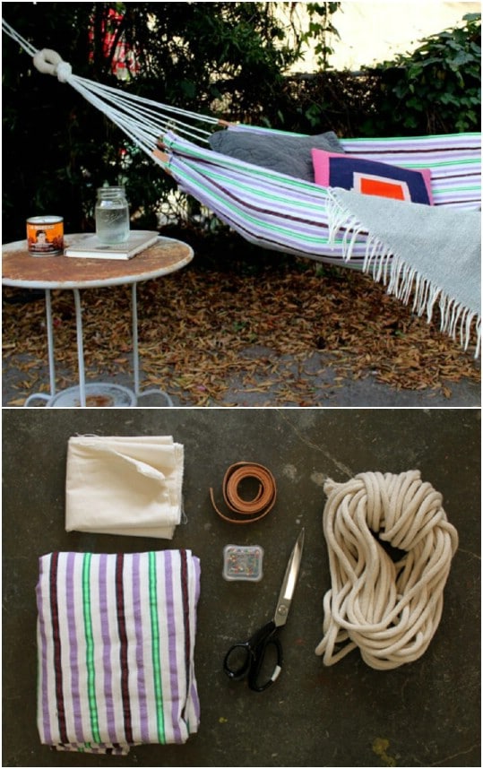 Repurposed Beach Towel Hammock