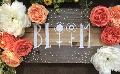 Summer Bloom Wooden Sign