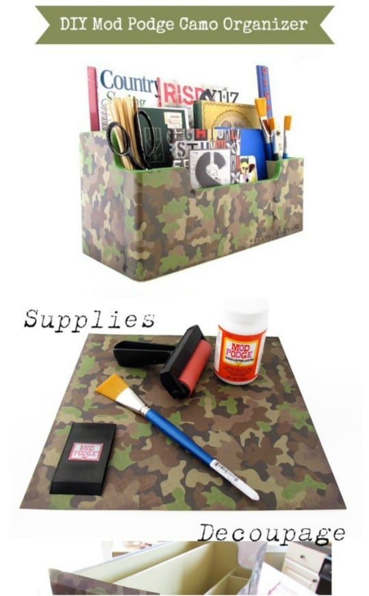 DIY Camouflage Organizer