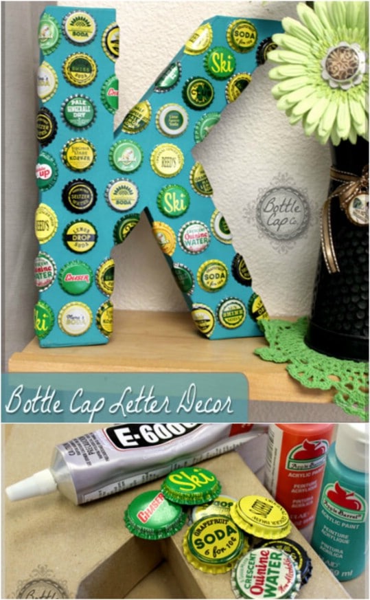 Giant Vintage Bottle Cap Letter