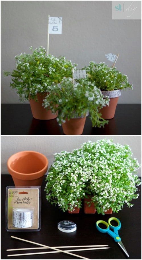 Numbered Floral Centerpiece