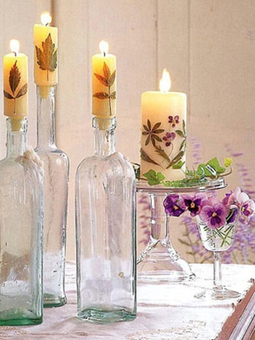 Easy DIY Dried Flower Candles