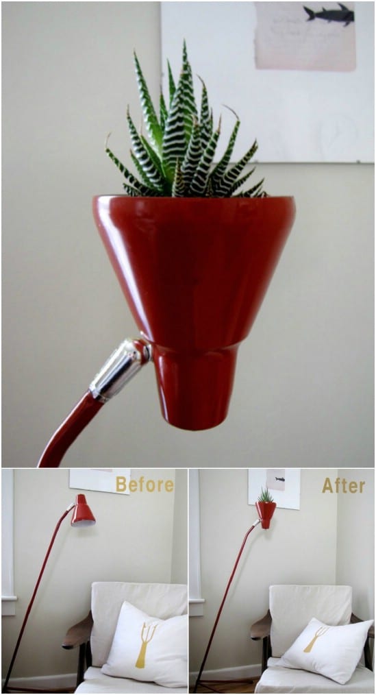 DIY Adjustable Lamp Planter