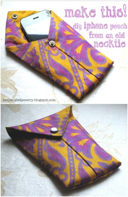 Repurposed Necktie iPod Pouch
