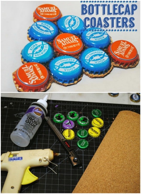 Easy DIY Bottle Cap Coasters
