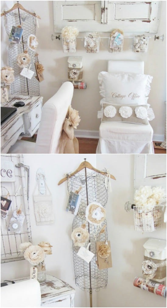 Repurposed Lamp Base And Chicken Wire Dress Form