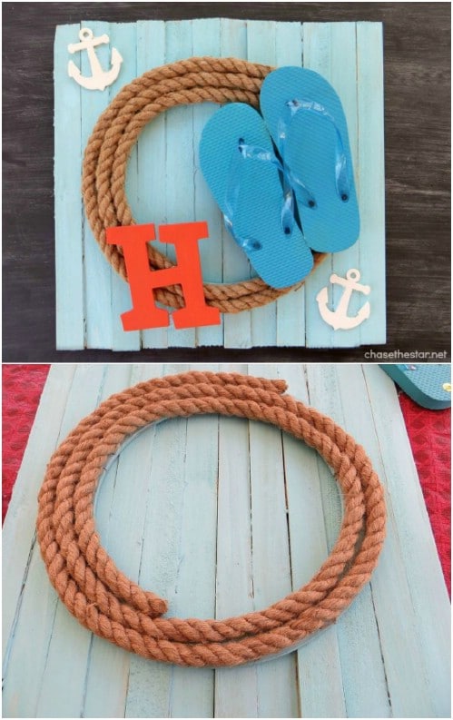 Easy DIY Summer Plank Wreath