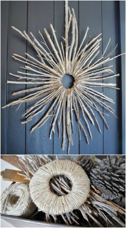 diy projects twigs sticks using garden wreath decor twig easy crafts inexpensive decorate chairs put 1970s zdroj pinu info
