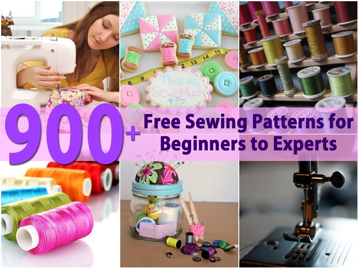 900+ Free Sewing Patterns for Beginners to Experts - DIY &amp; Crafts