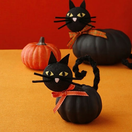 Cat Pumpkins - 40 Easy to Make DIY Halloween Decor Ideas