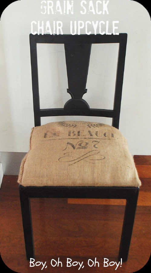 Burlap Covered Kitchen Chair