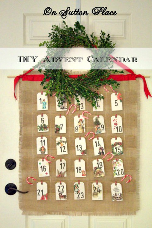 DIY Burlap Advent Calendar