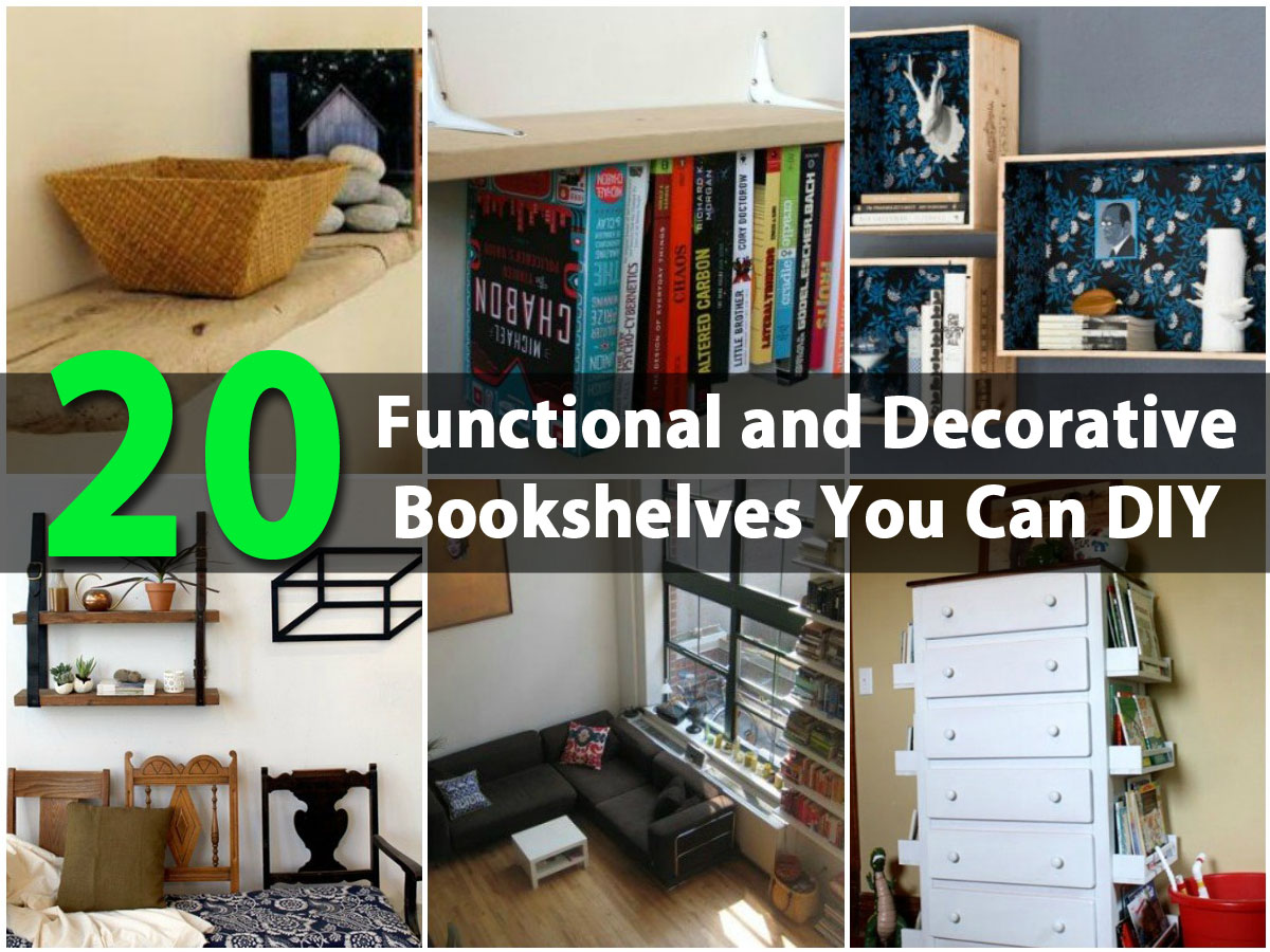  20  Functional and Decorative Bookshelves You Can DIY  DIY  