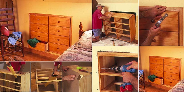 Briliant Space Saver: DIY Knee-Wall Dresser - DIY & Crafts