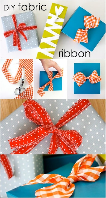 Cut fabric to use as a ribbon.
