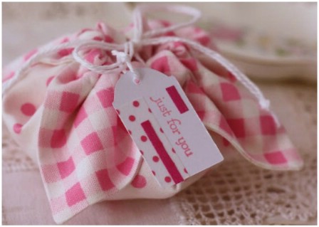 Fabric gift pouch.