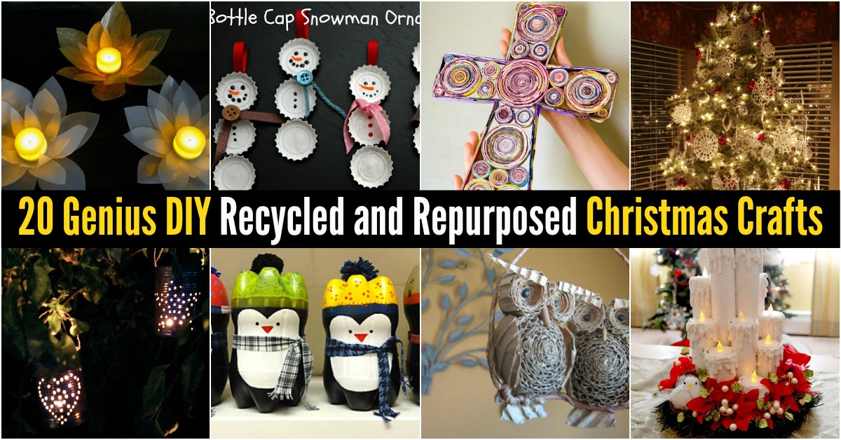 20 Genius DIY Recycled and Repurposed Christmas Crafts 