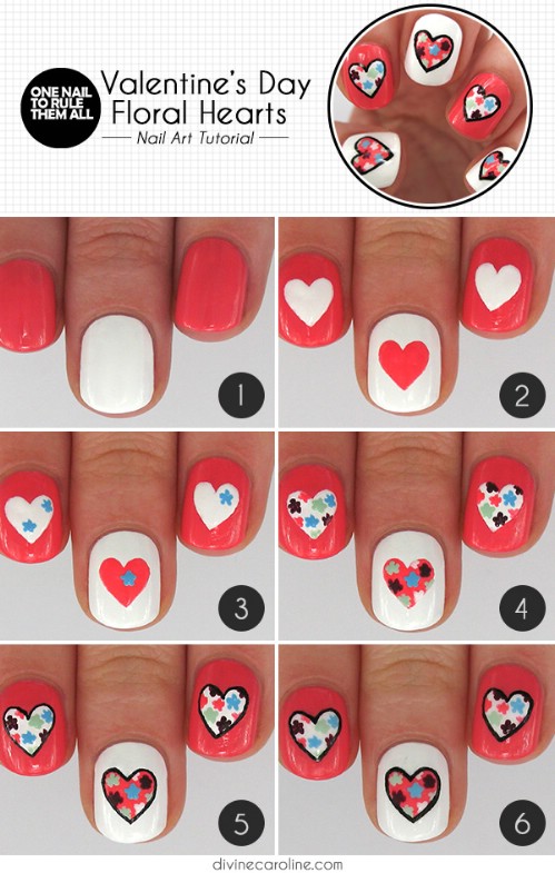 17 Lovely Valentine’s Day Nail Art Designs and Tutorials