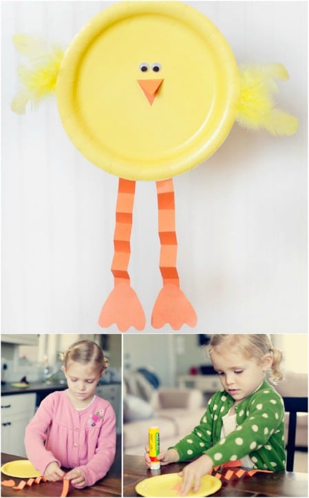 Paper plate Easter chick