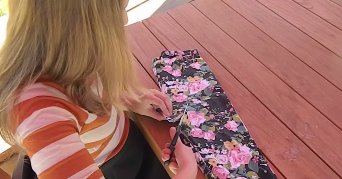 Repurposing Quickie How to Turn Leggings into a Top with Just One Snip