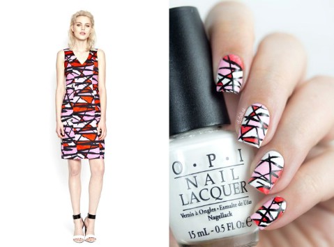 French Connection dress-inspired nails