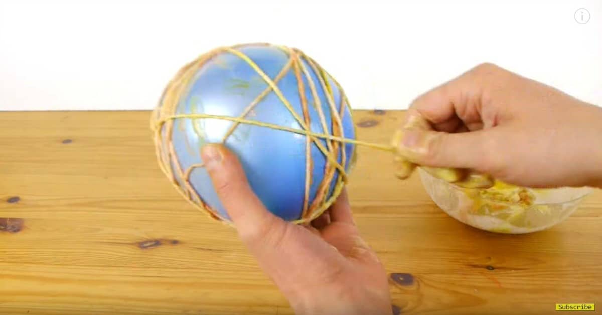 How to Make an Easter Egg Out of String and Fill It With 