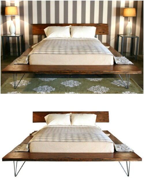 Reclaimed Wood Platform for Bed