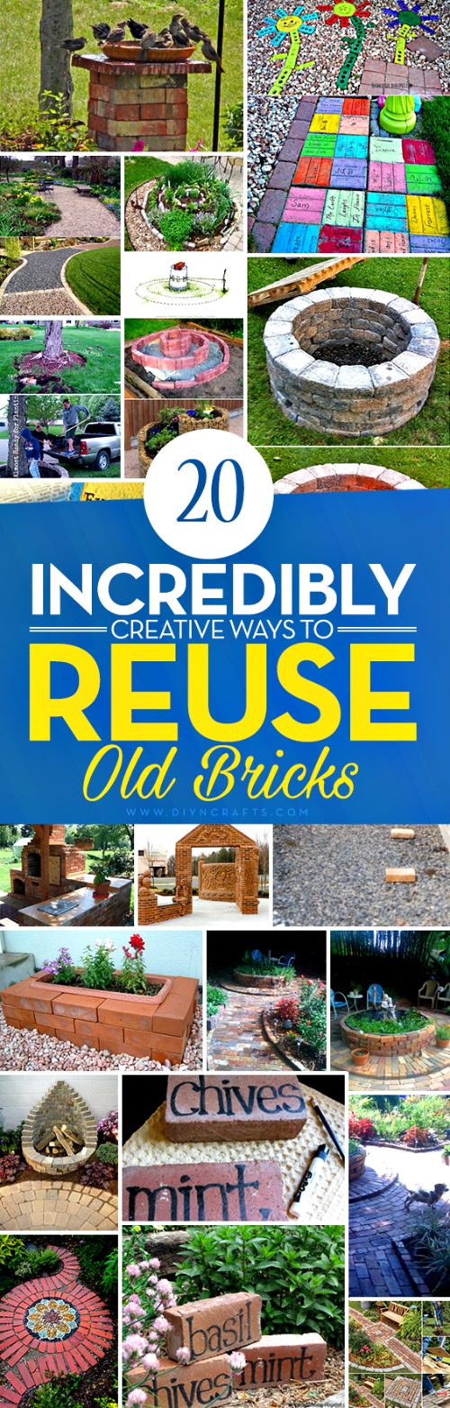 20 Incredibly Creative Ways To Reuse Old Bricks DIY & Crafts