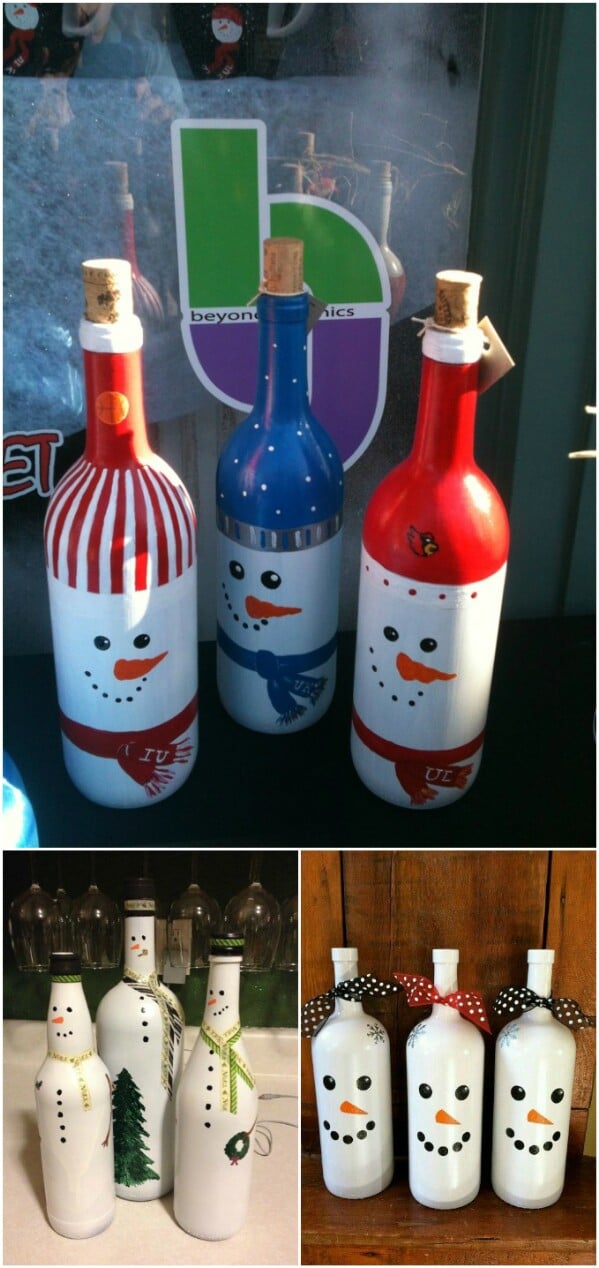 20 Festively Easy Wine Bottle Crafts For Holiday Home 