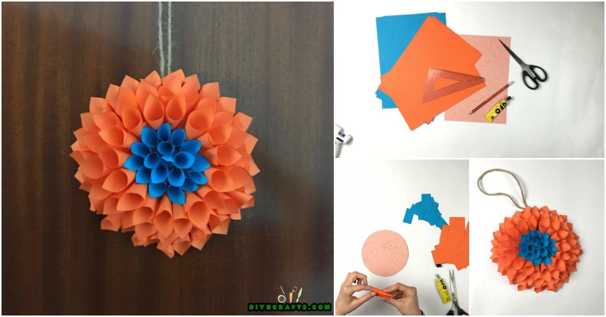 How to Make a Stunning Flowery Wreath Out of Nothing More Than Paper