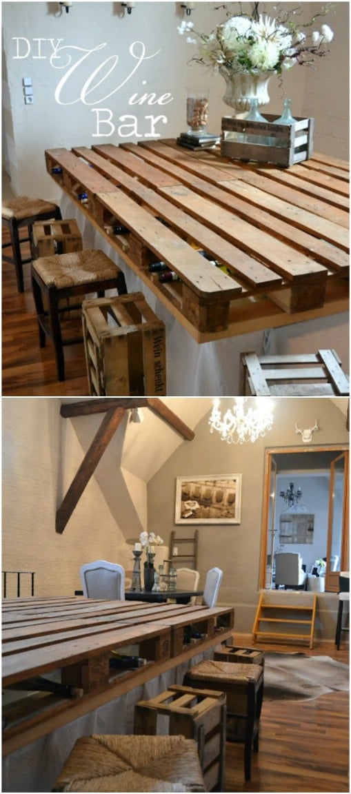10 Brilliantly Rustic DIY Pallet Kitchen Furniture Ideas - DIY & Crafts