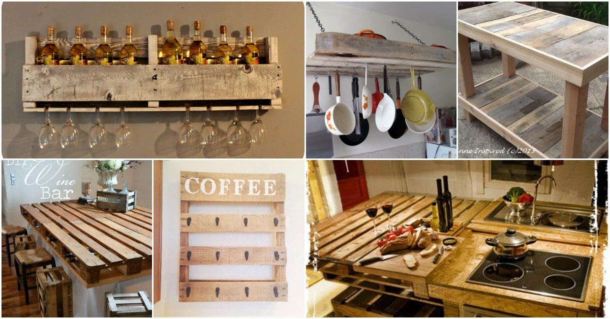 10 Brilliantly Rustic DIY Pallet Kitchen Furniture Ideas - DIY & Crafts