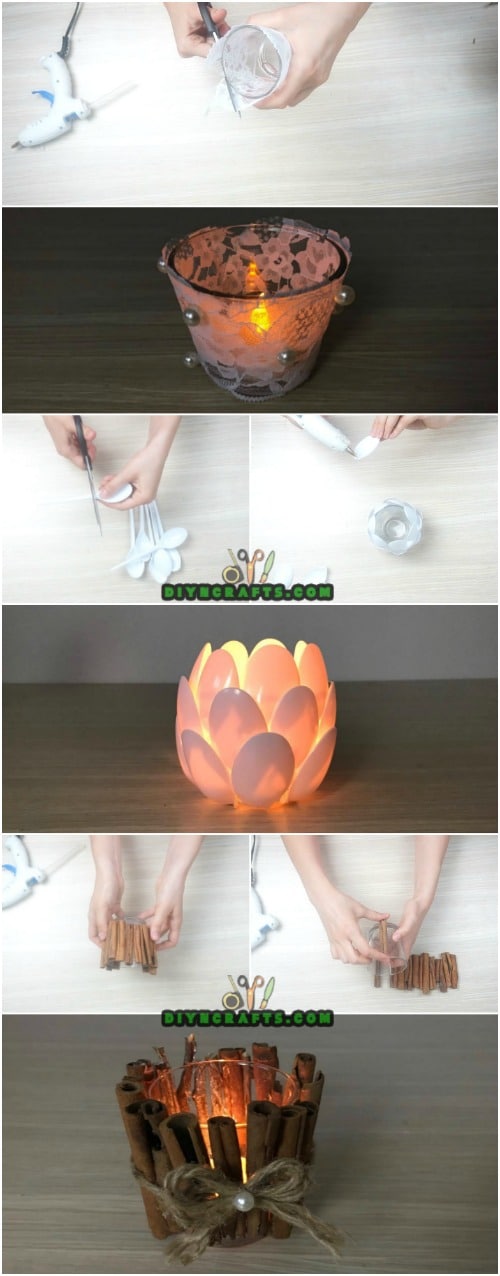 How to Make 3 Beautiful Candle Holders From Simple Supplies {Video