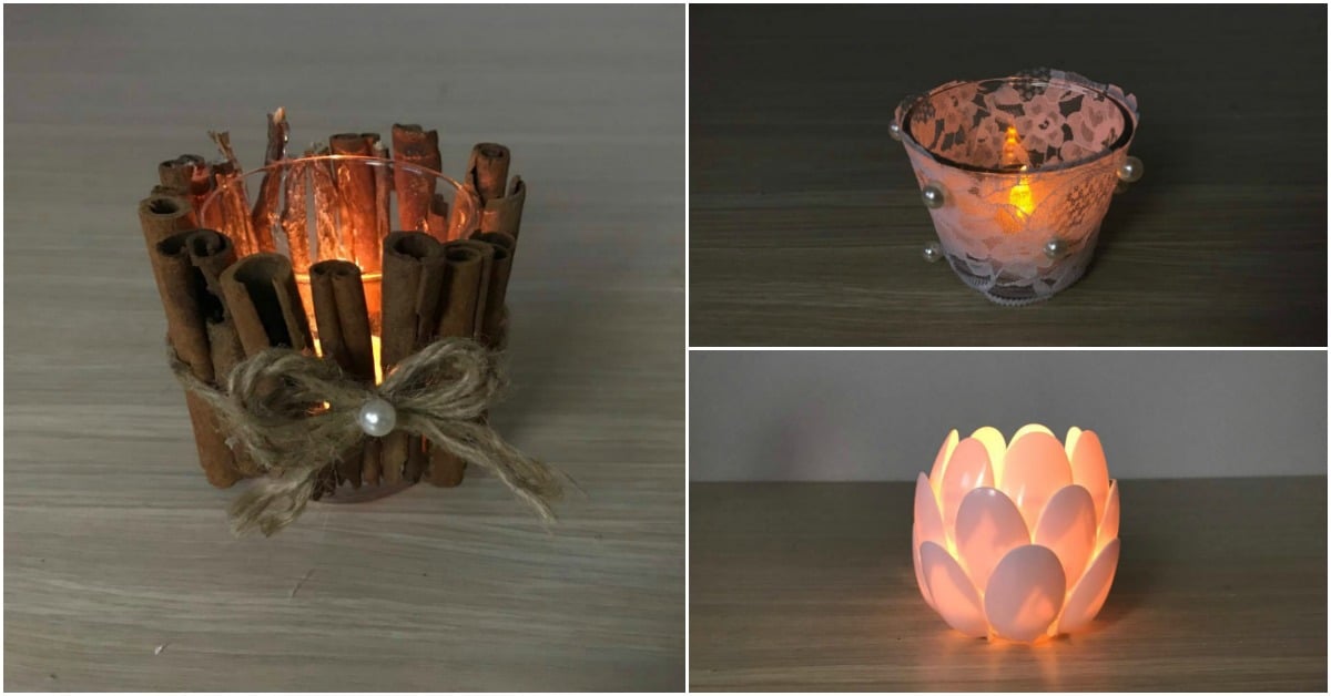 How to Make 3 Beautiful Candle Holders From Simple