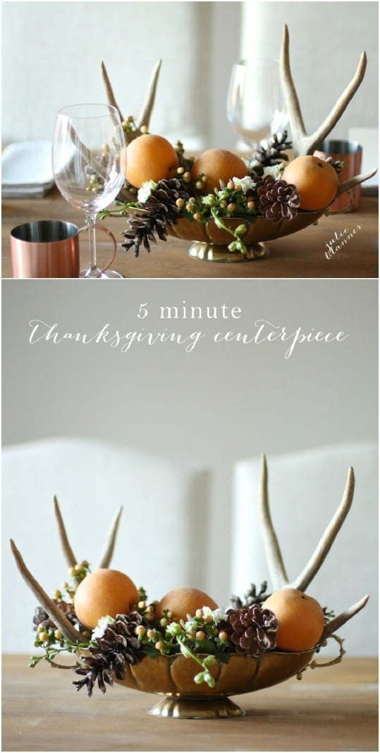 15 Totally Easy Last Minute DIY Thanksgiving Centerpiece