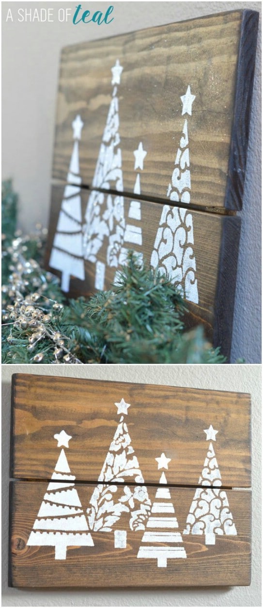 15 Beautiful DIY Recycled Wood Christmas Decorations