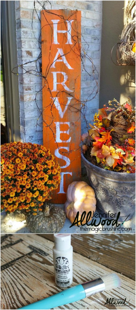 fall outdoor diy decor decorations harvest garden projects decorating crafts easy sign diyncrafts