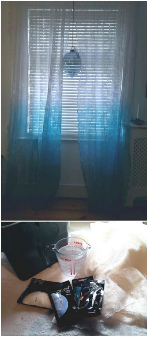 Dip-dye your curtains teal.